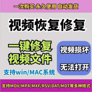 损坏MP4视频修复软件断电恢复工具短片导出摄像机视频文件修复-88资料库