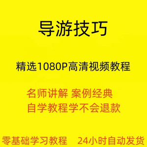 导游技巧视频教程新手自学零基础入门精通教学课程全集-88资料库