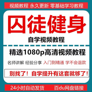 囚徒健身视频教程自重整套教案整专项训练教程+PDF电子版囚徒健身-88资料库