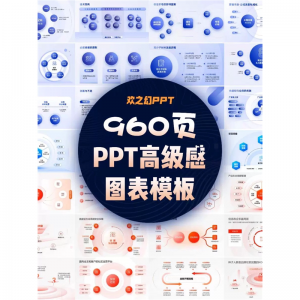 HZH精选创意960页7套公司大厂万能逻辑框架构图ppt图表模板高级感-88资料库