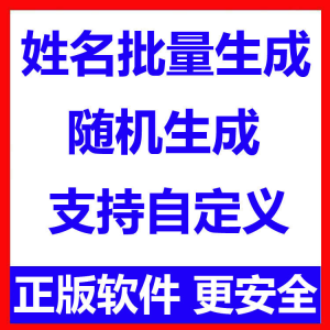 姓名批量生成工具 用户名随机不重复生成软件 可自定义-88资料库