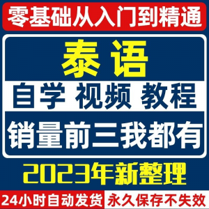 泰语零基础入门自学教材视频基础教程学习口语课程电子版高级-88资料库