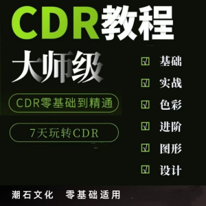 cdr教程视频Coreldraw自学平面设计广告排版零基础入门学习课程-88资料库