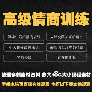 职场情商课程人际交往社交视频自学口才礼仪教程沟通说话技巧素材-88资料库