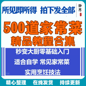 零基础入门自学习培训家常菜做菜教学视频教程私房菜炒菜烹饪厨-88资料库