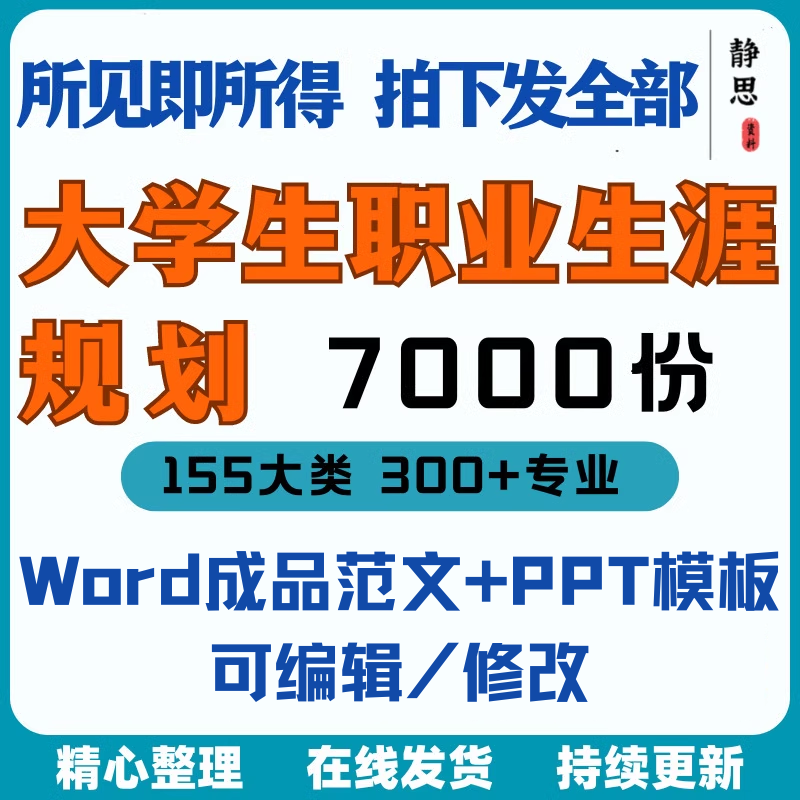 新款大学生职业生涯规划书成长就业赛道学业规划word成品范文ppt-88资料库