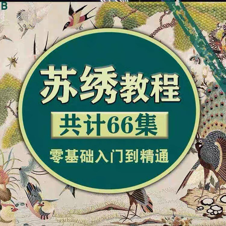 苏绣教程视频零基础苏绣教程苏绣入门到精通教学视频苏绣全套课程-88资料库