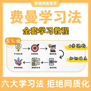 费曼学习法高效率学习全套教程思维导图记忆力笔记技巧视频课程-88资料库