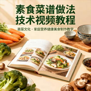 素食菜谱制作技术视频教程家庭营养健康美食教学设计素材-88资料库