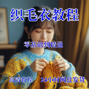 手工织毛衣视频零基础传统棒针钩针毛线编织婴儿童全套-88资料库