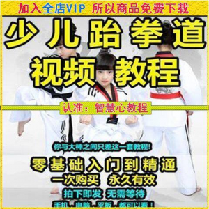 跆拳道自学教学视频跆拳道训练视频跆拳道运动教程少儿培训素材-88资料库
