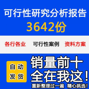 项目可行性研究分析报告案例品牌融资投资研究资料方案大全模板-88资料库