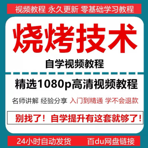 烧烤技术教程视频配方书东北重庆烧烤技术配方教程自学教材零基础-88资料库