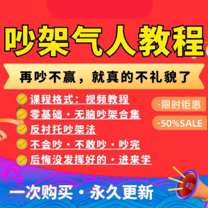 吵架指南教程视频全集从入门到精通技巧培训学习在线课程素材资料-88资料库