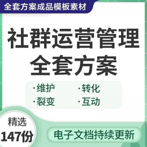 图片[1]-社群运营管理全套方案成品模板素材社群营销裂变规划步骤裂变增长 - 88资料库-88资料库