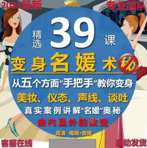 名媛打造读心术教程男性思维提高情商女性心理学思维逻辑心理课程-88资料库